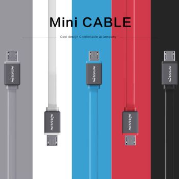 30cm Flat Style TPE Mini Cable For Android iPhone Cell Phones