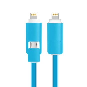  2in1 Micro USB  &Lightning Sync Data Charger Cable