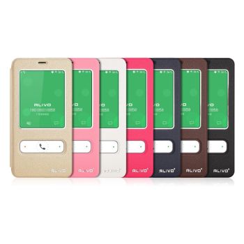 ALIVO Dual Window View Leather Flip Cover For Meizu M2 Note