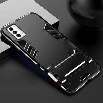 Armor Style Full Protection PC Silicone Protective Case With Stand Function For Meizu 18