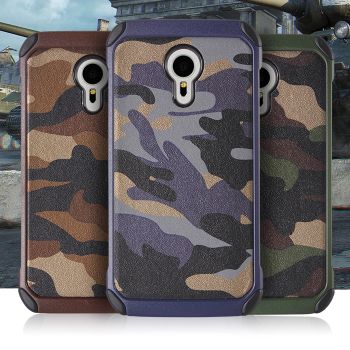 Camouflage Pattern Leather Coated TPU Cover Case For Meizu MX5