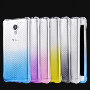 Colorful Gradual Change Style Soft Silicon Protective Back Case For Meizu Pro 6