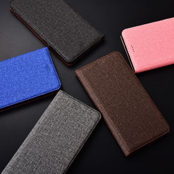 Cotton Fiber Texture Classic Flip PU Leather Protective Case For Meizu M8/V8/X8