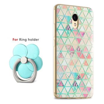 Creative 3D Relief Painting Soft TPU Back Cover Case For Meizu M5 Note (Ring Holder As Gift)
