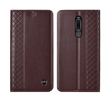 Fashionable Grid Texture Genuine Leather Flip Protective Case For Meizu M8 Note/X8/M8/V8