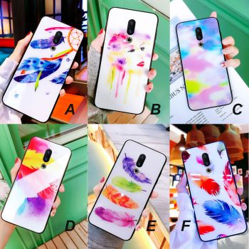 Feather Style Tempered Glass Back Cover Case For Meizu 16th Plus/16th