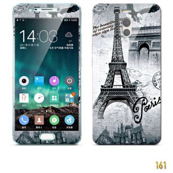 Front Colorful Tempered Glass+Back Fashion Relief Soft Protective Case For Meizu M6 Note