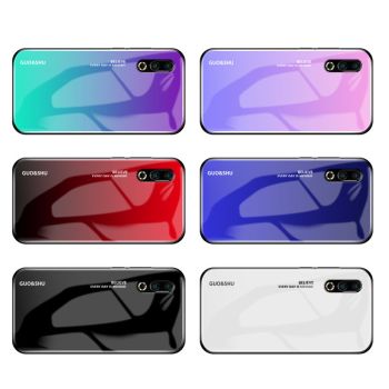 Gradual Change Style Tempered Glass Back Cover TPU Bumper Protective Case For Meizu 16s Pro