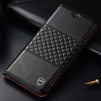 High Quality Genuine Leather Grid Texture Flip Protective Case For MEIZU 16XS/16S