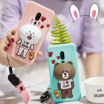 Lovely Cartoon Soft Silicone Multi-Function Protective Back Case For Meizu 16/16 Plus/16X