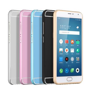 Metal Bumper  Frame with Back protective cover For  Meizu Metal