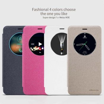 New Sparkle Leather Protective Case With Big View Window  For Meizu M3E