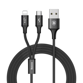 Rapid Series 2-in-1 USB Cable 3A 1.2M For iP + Micro