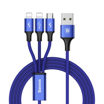 Rapid Series 3-in-1 USB Cable 3A 1.2M For iP + iP + Micro 