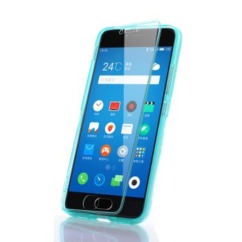 TPU Back Cover With Screen Protector Flip Protective Case For Meizu M3S