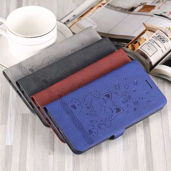 Vintage Good Luck Dog Classic Flip Leather Protective Case For Meizu X8/M8 Note