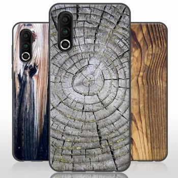 Vintage Wood Grain Series Soft Silicone TPU Protective Case For Meizu 16S Pro
