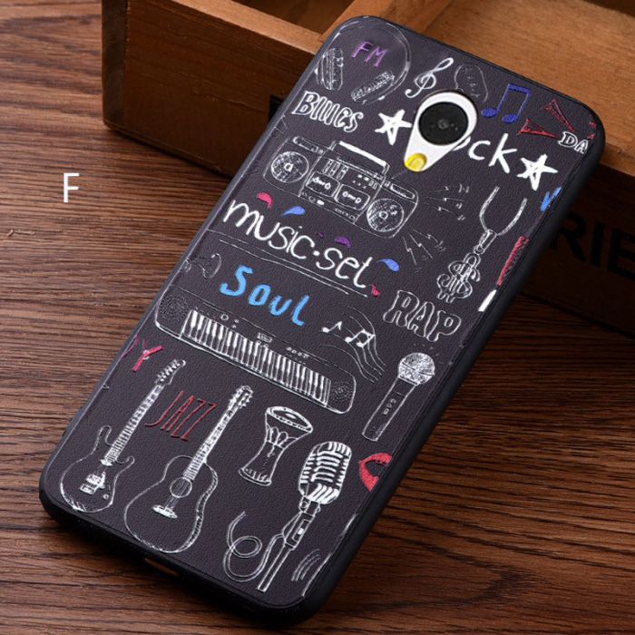 Meizuworld 3D Relief Creative Cartoon Soft Silicone Protective Back Cover  Case For Meizu M2 Meizu Products