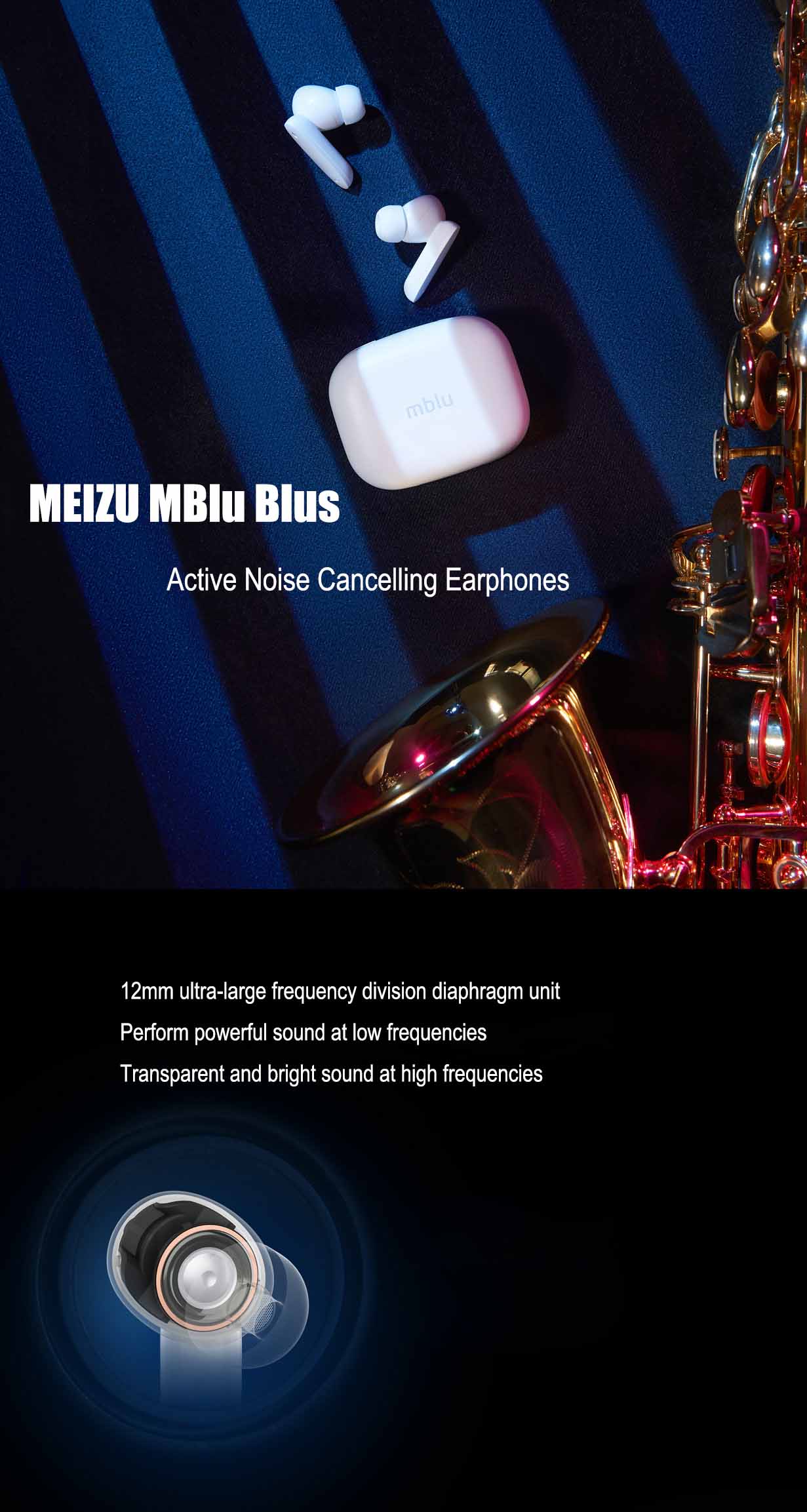 MEIZU Mblu Blus Active Noise Cancelling True Wireless Earbuds