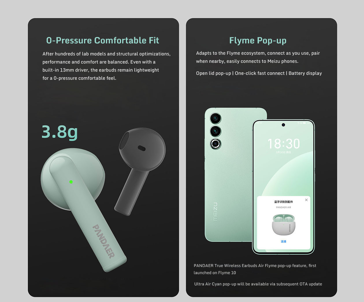 Original MEIZU PANDAER True Wireless Earbuds Air